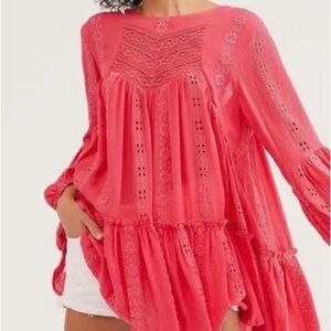 Free People sweetest Dream tunic size medium pink